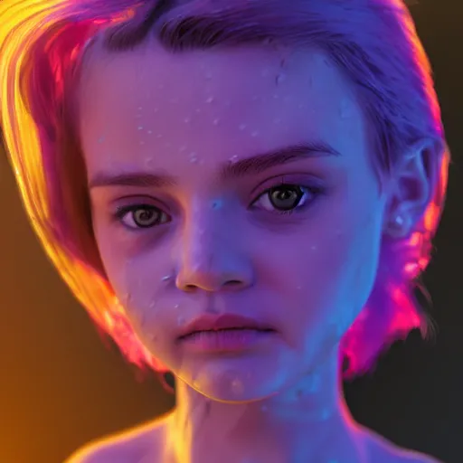 Prompt: angel, cartoon portrait made out of rain, realistic, highly detailed, neon, rendered in octane, unreal engine, beautiful, trending on artstation, emotional