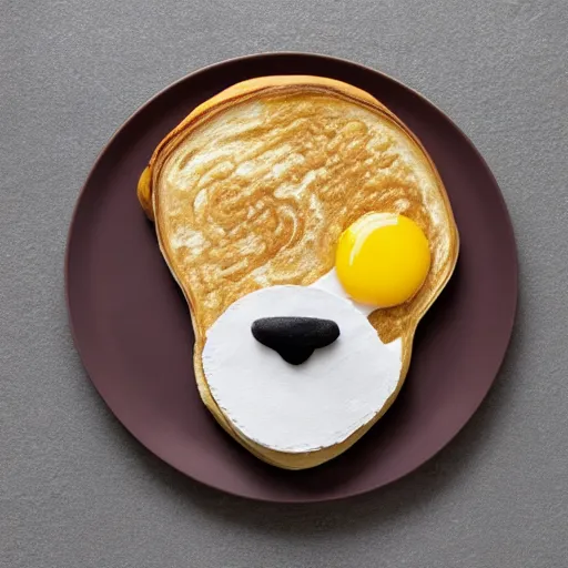 Image similar to breakfast in the shape of a dog