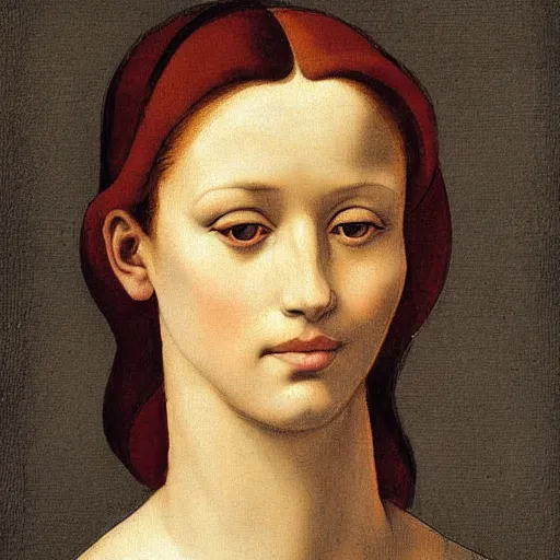 Prompt: Female Portrait, by Michelangelo.