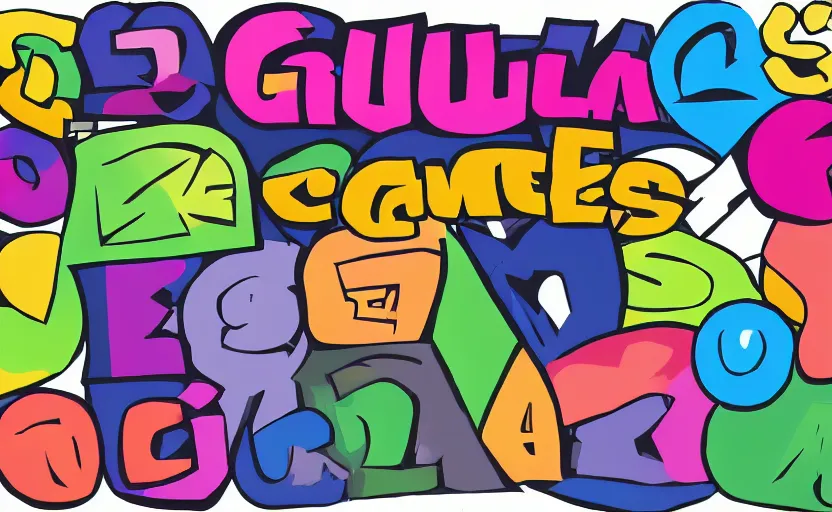 Image similar to a logo of educa games, colorfull logo, comic style