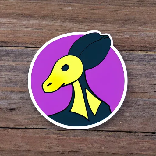 Prompt: asexual pride themed goose sticker concept design