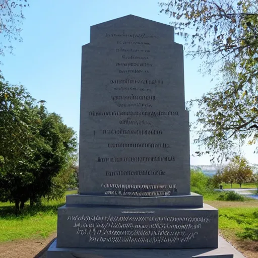 Image similar to monument with the text за абобу