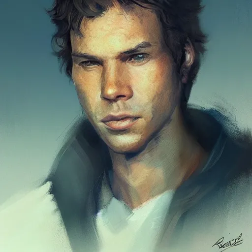 Image similar to portrait of a man by greg rutkowski, the father of han solo, star wars expanded universe, he is about 3 0 years old, highly detailed portrait, digital painting, artstation, concept art, smooth, sharp foccus ilustration, artstation hq