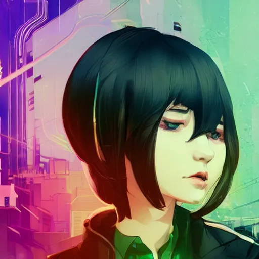 Prompt: Frequency indie album cover, luxury advertisement, green filter, blue and black colors. highly detailed post-cyberpunk sci-fi close-up schoolgirl in asian city in style of cytus and deemo, mysterious vibes, by Ilya Kuvshinov, by Greg Tocchini, nier:automata, set in half-life 2, beautiful with eerie vibes, very inspirational, very stylish, with gradients, surrealistic, dystopia, postapocalyptic vibes, depth of field, mist, rich cinematic atmosphere, perfect digital art, mystical journey in strange world, beautiful dramatic dark moody tones and studio lighting, shadows, bastion game, arthouse