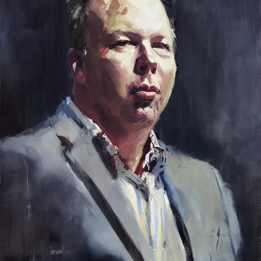 Prompt: face protrait of american comedian doug stanhope, jeremy mann painting