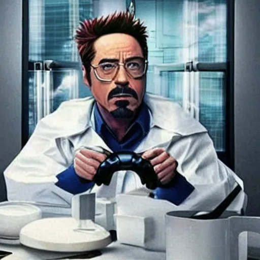 Image similar to robert downey jr as walter white