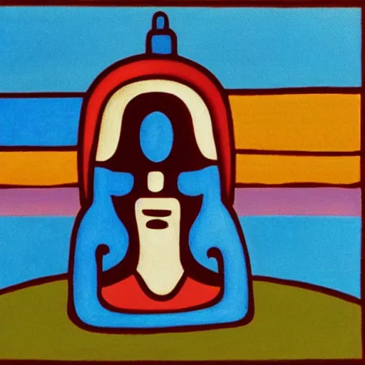 Image similar to abaporu by tarsila do amaral