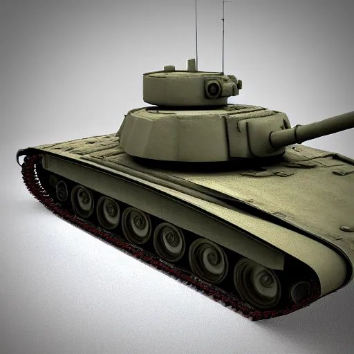 Image similar to 3d rendered panzer 4 tank