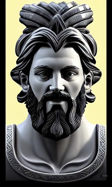 Image similar to the god zeus, by kevin glint, artstation