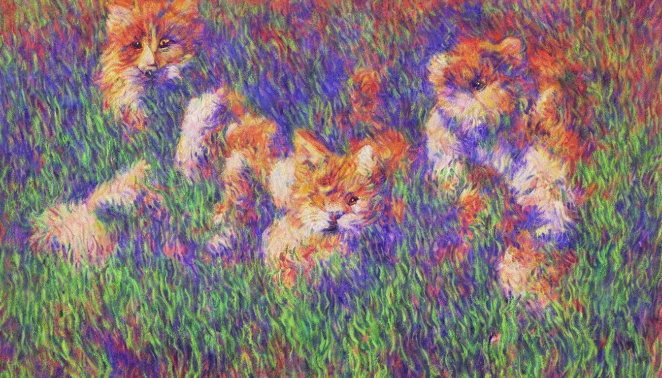 Prompt: furry art painted by monet