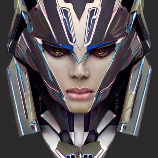 Image similar to symmetry!! a female transformer with high cheekbones, asian eyes!! very symmetrical face, cybernetic and highly detailed, by steven zavala, by matt tkocz, by shane baxley, transformers cinematic universe, pinterest, deviantart, artstation _ h 7 5 0