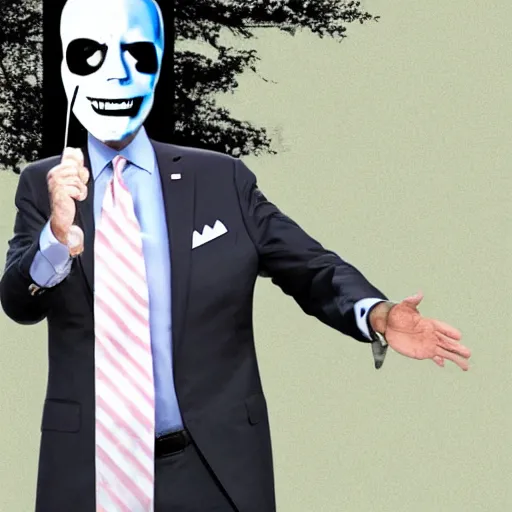 Image similar to joe biden as slenderman