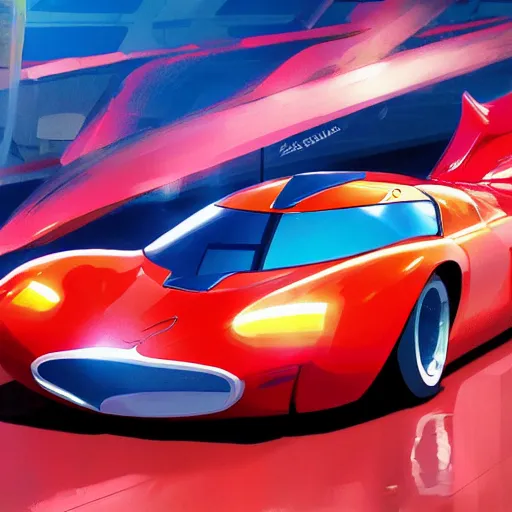 Buy Speed Racer Mach 5 Watercolor Art Print Online in India 