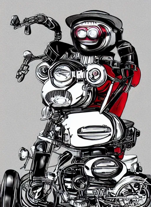 Image similar to motorcycle faced robot queen