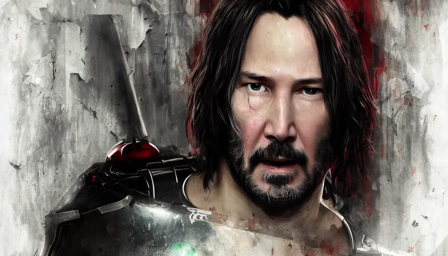 Image similar to Keanu Reeves is a knight, hyperdetailed, artstation, cgsociety, 8k