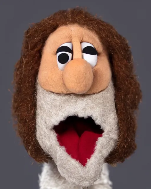 Image similar to bryan danielson as a muppet. highly detailed felt. hyper real photo. 4 k.