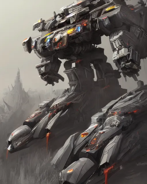 Image similar to Mech Carrier, 4k, Trending on Artstation and CG Society, ultradetailed concept art, anyone know the artist?