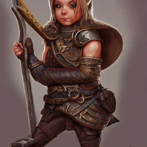 Image similar to cute little anthropomorphic Guinea Pig Crossbow Archer, tiny, small, short, Chainmail outfit, cute and adorable, pretty, beautiful, DnD character art portrait, matte fantasy painting, DeviantArt Artstation, by Jason Felix by Steve Argyle by Tyler Jacobson by Peter Mohrbacher, cinema