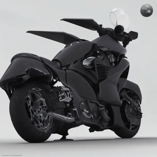 Prompt: ultra realistic futuristic motorcycle designed by balenciaga, dark cinematic, volumetric, realistic, 3 d render, cinematic lighting, ray tracing, cinematic, unreal engine 5, unreal engine render, octane render, hyper realistic, photo, 8 k
