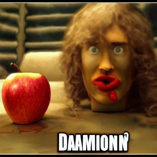 Image similar to a daemon who likes apples
