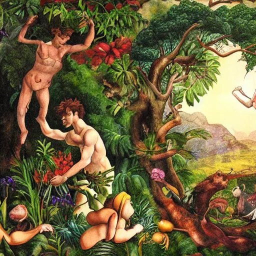 Image similar to the garden of eden,