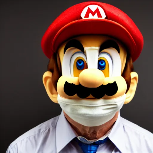 Prompt: uhd candid photo of hyperdetailed satoshi nakamoto dressed as mario. correct face, cinematic lighting, photo by annie leibowitz, and steve mccurry.