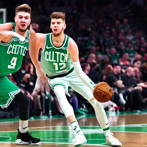 Prompt: luka doncic playing for the boston celtics