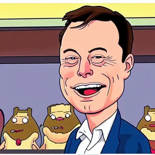 Prompt: elon musk on family guy