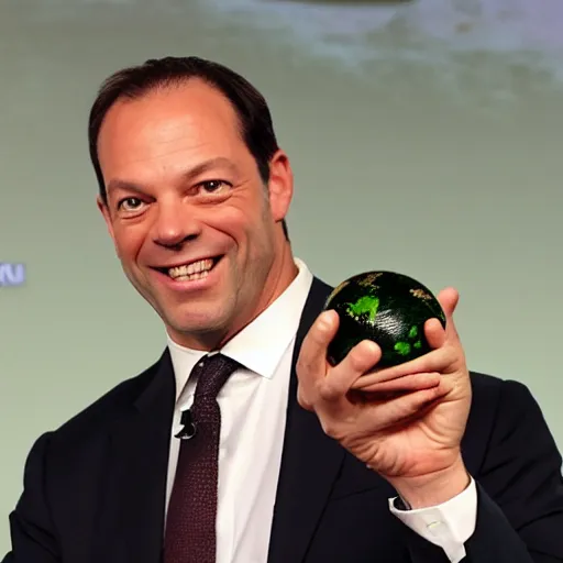 Image similar to phil spencer holding a globe, photo