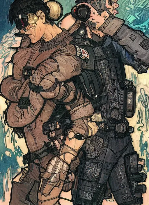 Image similar to cyberpunk jujitsu match. portrait by ashley wood and alphonse mucha and laurie greasley and josan gonzalez and james gurney. splinter cell, apex legends, rb 6 s, hl 2, d & d, cyberpunk 2 0 7 7. realistic face. character clothing. vivid color. dystopian setting.