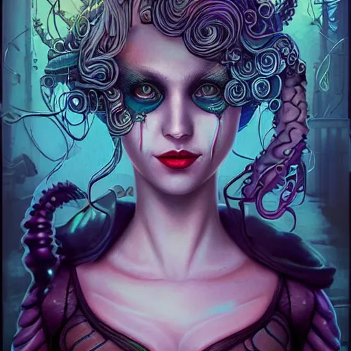 Prompt: Lofi mermaid BioPunk BioShock Lovecraft Lovecraftian portrait, Pixar style, by Tristan Eaton Stanley Artgerm and Tom Bagshaw.