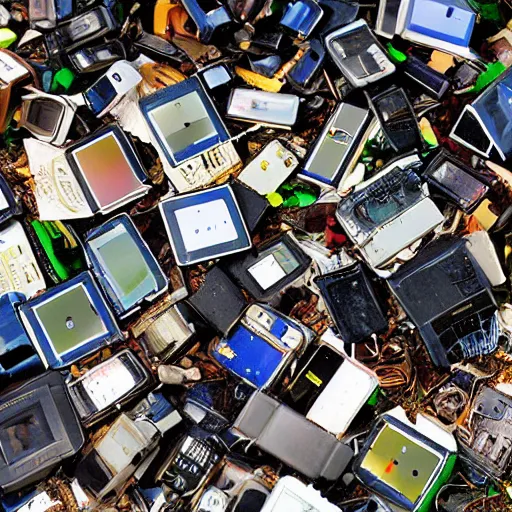 Image similar to e - waste color photograph