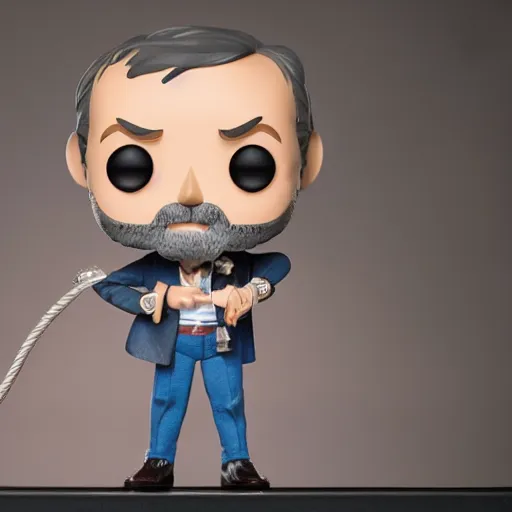 Image similar to studio photograph of a Hugh Laurie funko pop, 8k, detailed, product photography, studio lighting