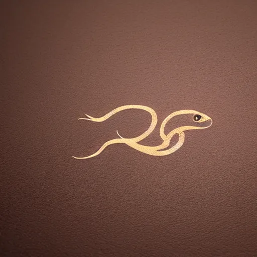 Prompt: elegant logo of a snake