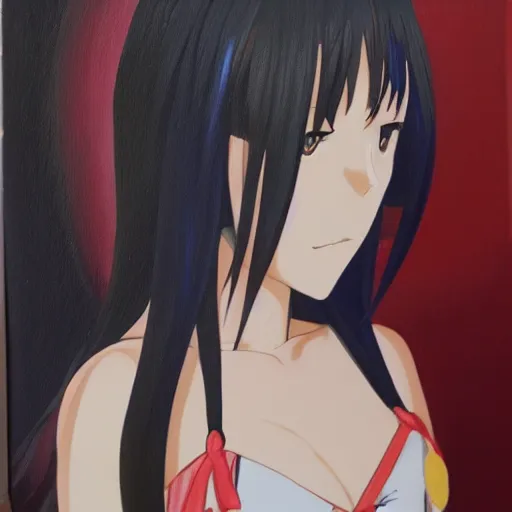 Prompt: oil painting of an anime girl, brush strokes