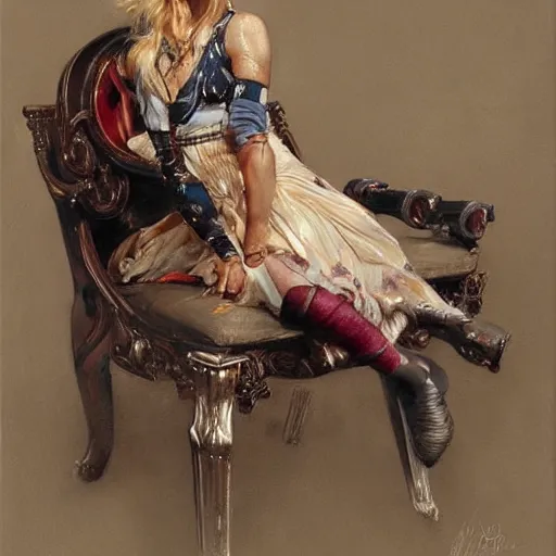 Prompt: highly detailed chair in the form of a margot robbie, art by donato giancola, eugene delacroix, ruan jia, carl larsson, peter mohrbacher. trending on artstation, intricate details, energetic composition, concept art, illustration, elegant art, global illumination