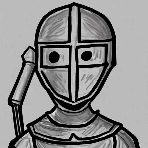 Image similar to poorly drawn knight