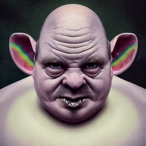 Prompt: realistic symmetrical photobash matte tarot portrait of a fat balding grey goblin with no teeth wearing a bavarian hat, background sacred geometry, Featured on Artstation, by Sheilah Beckett, wlop, Sharandula, Hiroshi Yoshida, Tom Bagshaw, Artgerm and Craig Mullins. Featured on Artstation, cgsociety, Behance, rainbow color scheme, narrative realism,f22,highly detailed,v-ray render,photorealistic,4k hd wallpaper