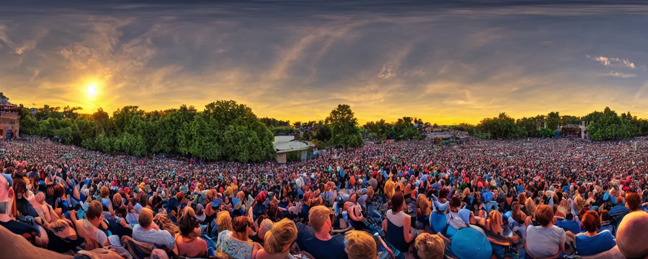 Image similar to HDRI Panorama of a concert during sunset