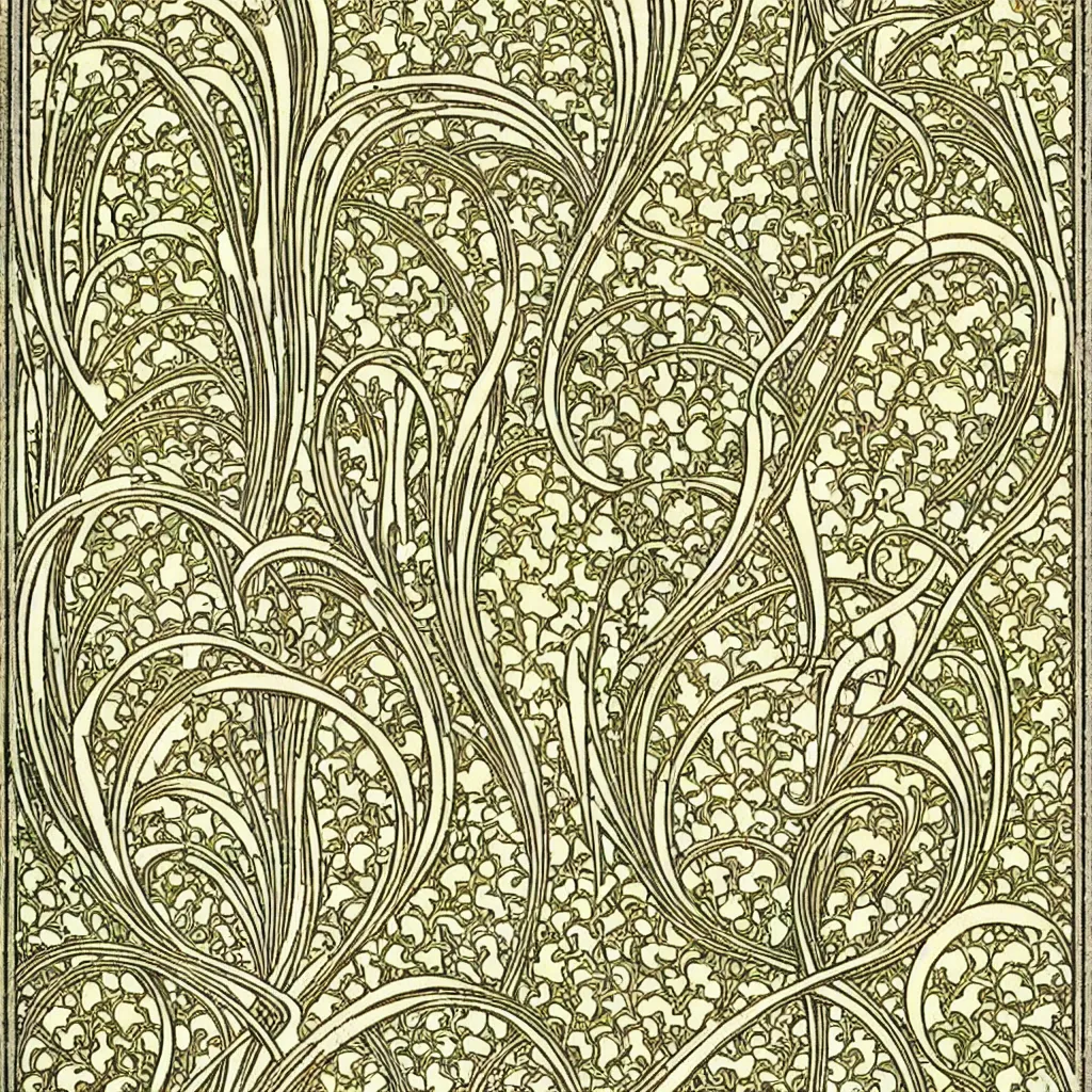 Image similar to a perfectly repeating Art Nouveau pattern, highly detailed by Walter Crane