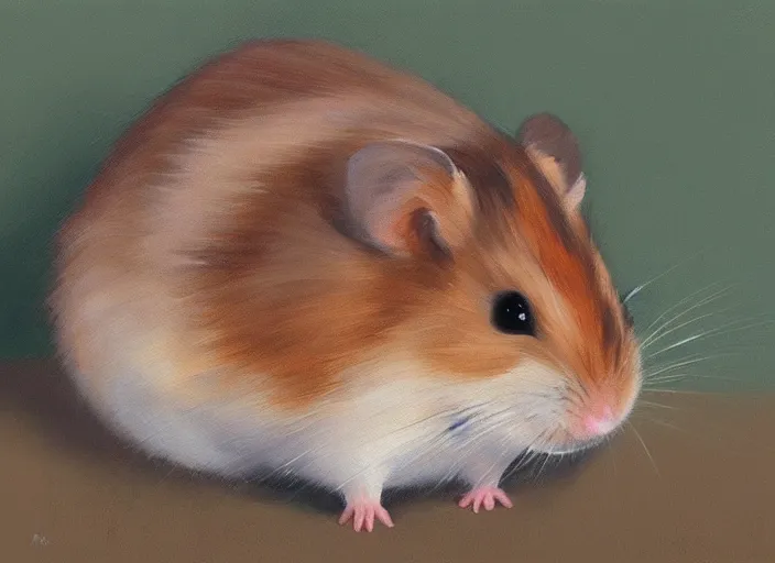 Image similar to a highly detailed beautiful portrait of an communist hamster, by gregory manchess, james gurney, james jean