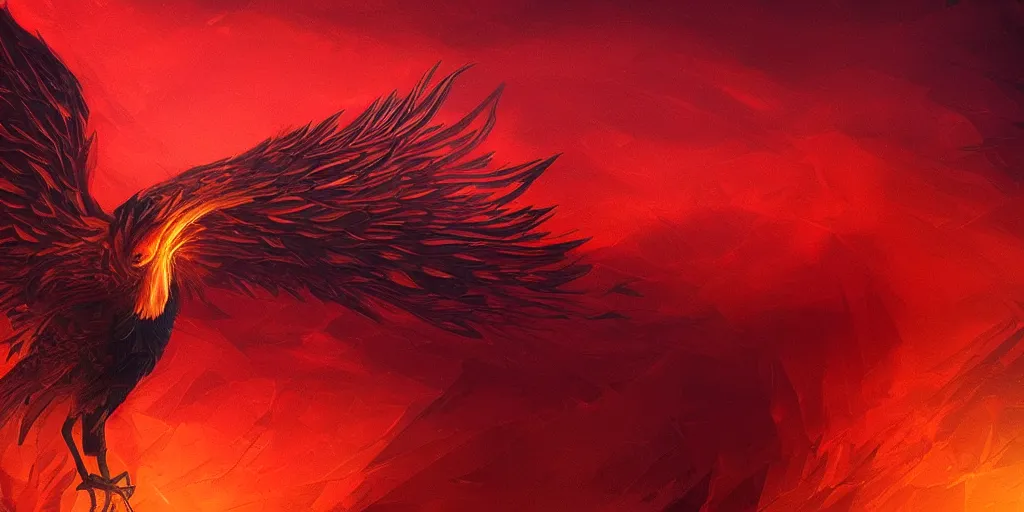 Prompt: artwork of a phoenix, gradient red orange, highly detailed, artstation, night black sky background, smooth illustration, digital art, unreal engine, ultra realistic, fine art, concept art