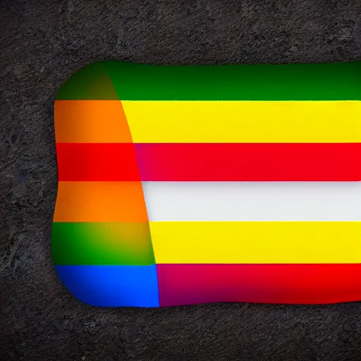 Prompt: rainbow flag, logo, simplistic 3 d