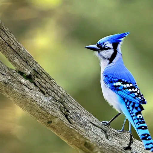 Image similar to bluejay standing next to a river in a forest in autumn