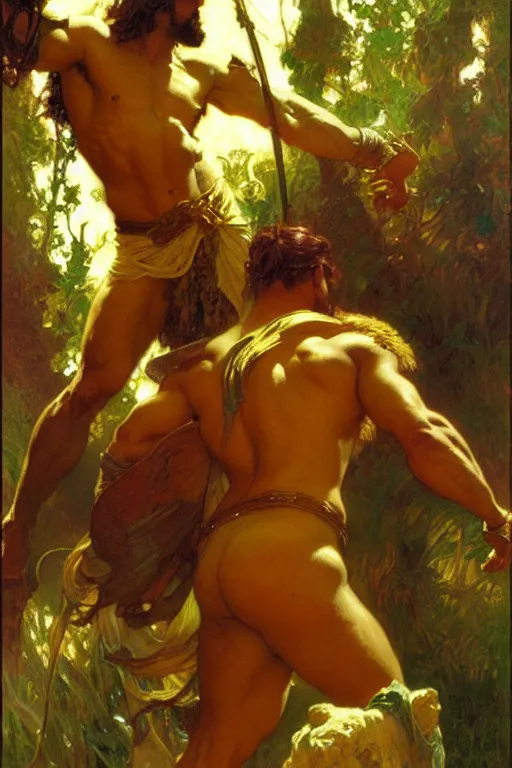 Prompt: hercules, painting by gaston bussiere, craig mullins, greg rutkowski, alphonse mucha