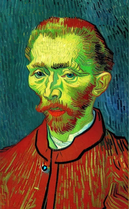 Image similar to detailed expressionist!! oil painting masterpiece portrait of an ancient emperor on his throne!! by van gogh, 8 k resolution, smooth, sharp focus, matte painting, beautiful masterpiece expressionist painting