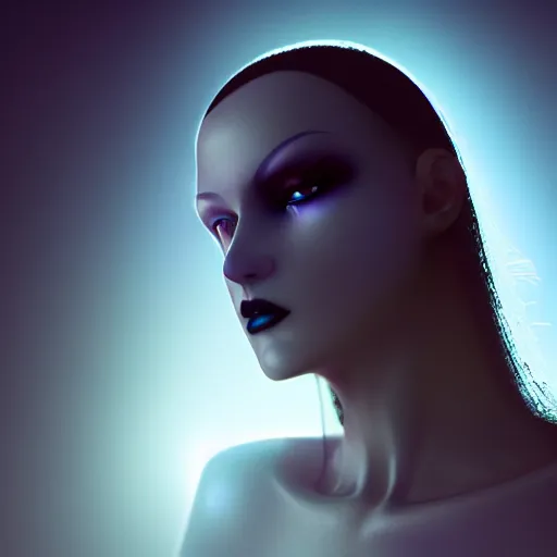 Prompt: photographic portrait of a stunningly beautiful gothic cyberpunk android female in soft dreamy light at sunset, god rays, contemporary fashion shoot, by edward robert hughes, annie leibovitz and steve mccurry, david lazar, jimmy nelsson, breathtaking, 8 k resolution, extremely detailed, beautiful, establishing shot, artistic, hyperrealistic, beautiful face, octane render