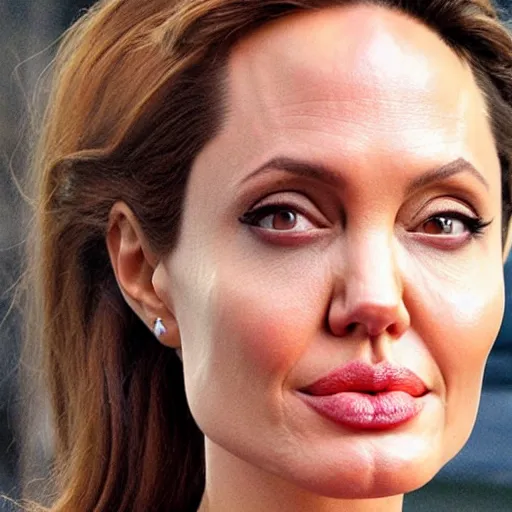 Prompt: angelina jolie starring as an orange