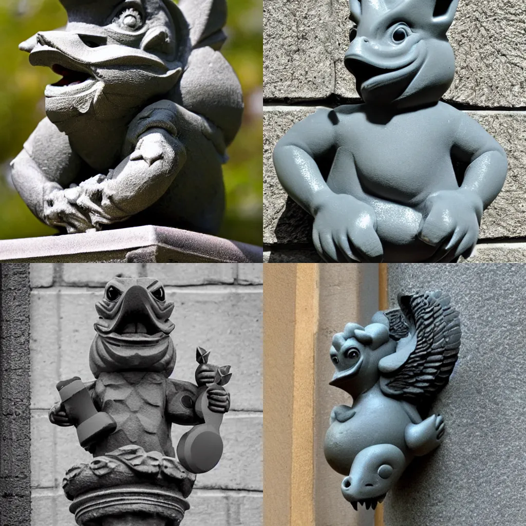 Prompt: A Gargoyle of a Rubber Ducky, Rubber Ducky, Rubber Ducky, Rubber Ducky