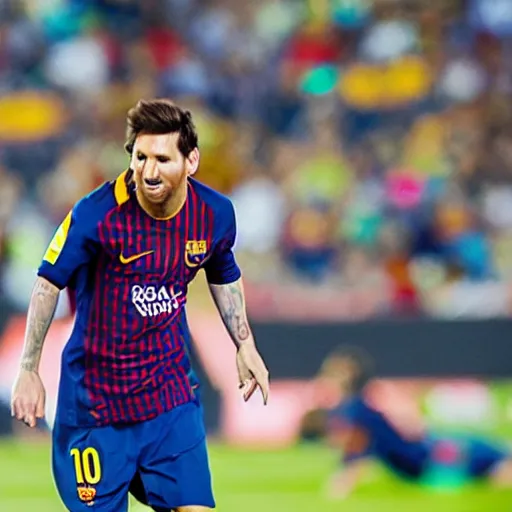 Image similar to “Messi playing with kiwis 4K detailed”